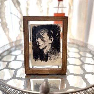 Framed art print postcard